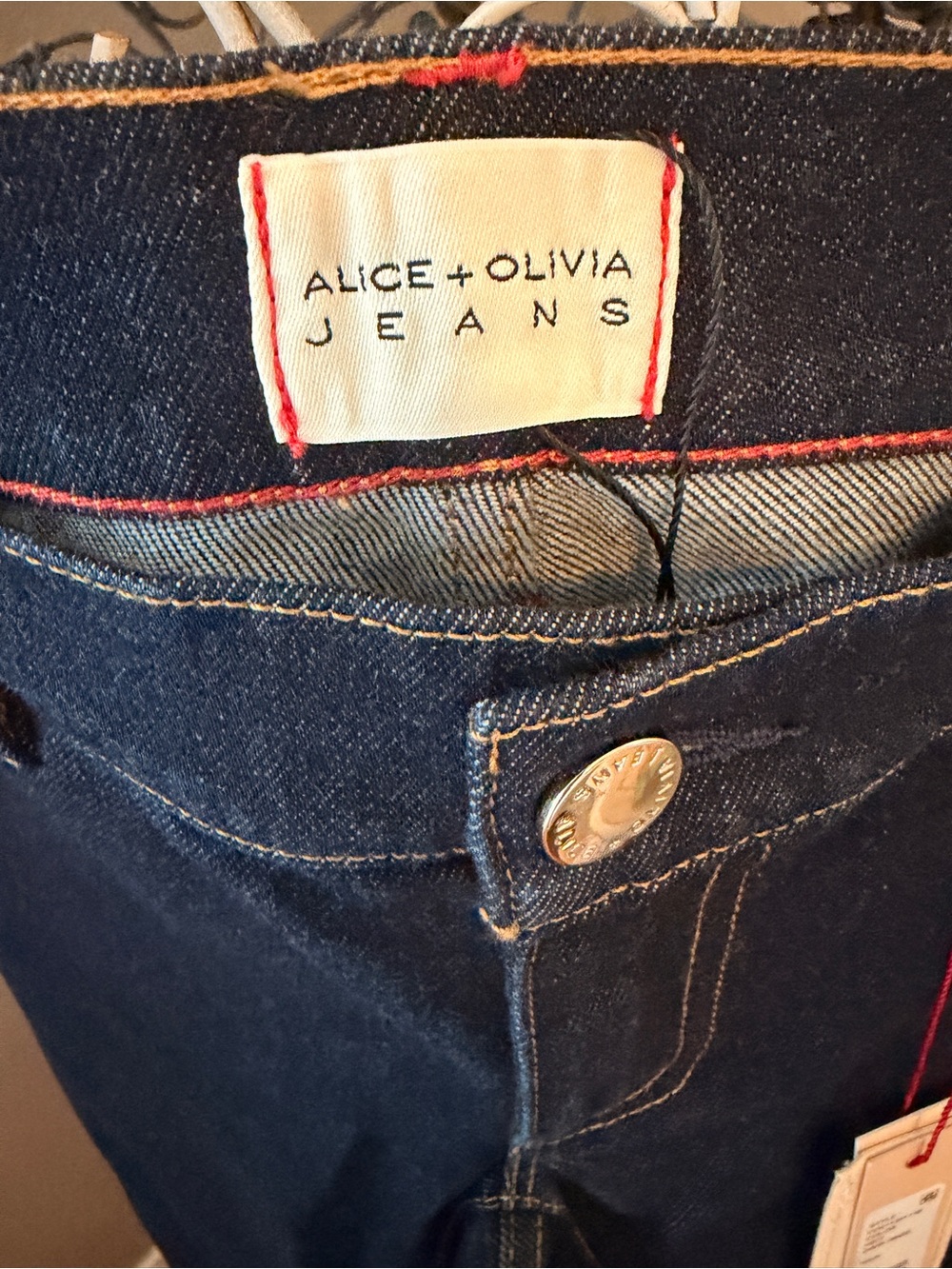 Alice + Olivia Dark Blue Corset and Jeans set Size 6 Top and 26 Jeans - Picture 7 of 8